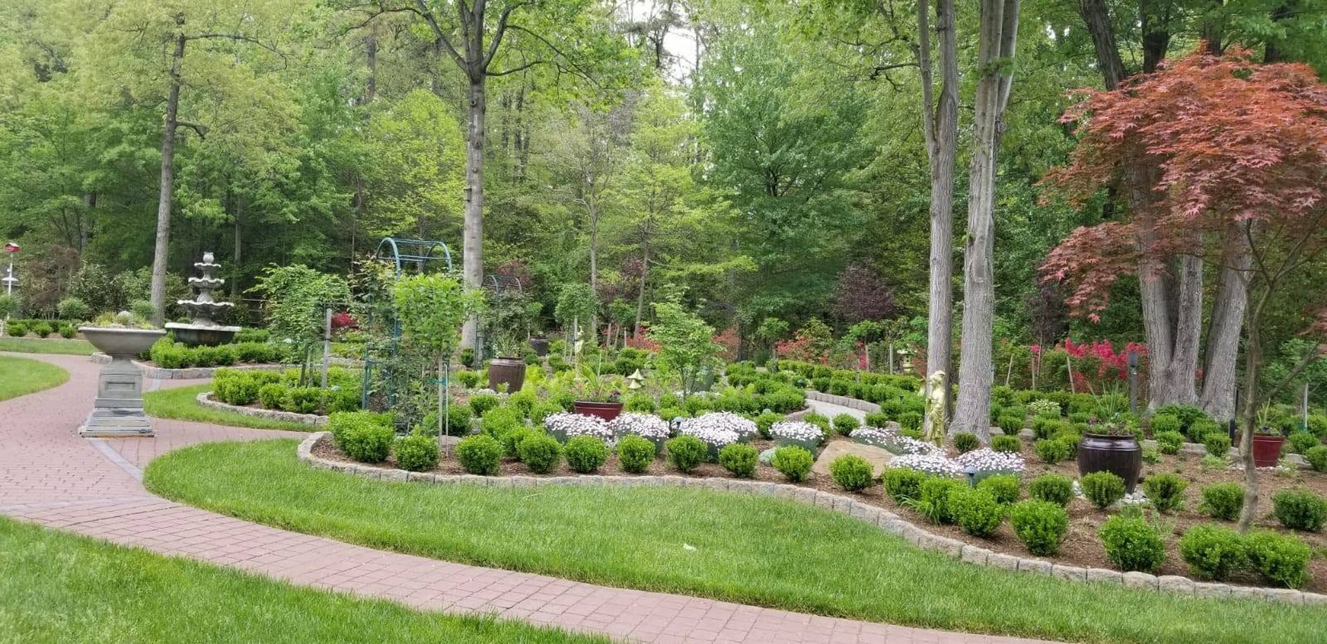 Sloped yard hardscaping project